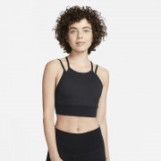 Nike Indy Strappy Womens Light-Support Padded Ribbed Longline Sports Bra FB2159-010
