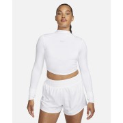 Nike Dri-FIT One Luxe Womens Long-Sleeve Cropped Top FB5276-100