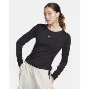 Nike Sportswear Essential Womens Ribbed Long-Sleeve Mod Crop Top FB8717-010