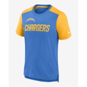 Nike Color Block Team Name (NFL Los Angeles Chargers) Mens T-Shirt NKZGEG8197-0YG