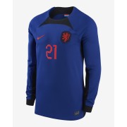 Netherlands National Team 2022/23 Stadium Away (Frenkie de Jong) Mens Nike Dri-FIT Long-Sleeve Soccer Jersey FN5132849-NED