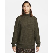Nike Life Mens Cable Knit Turtleneck Sweater FB7770-325