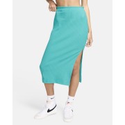 Nike Sportswear Chill Knit Womens Slim Ribbed mi_di Skirt FQ1636-345