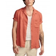 Mens Lucky Brand Linen Camp Collar Short Sleeve Shirt 9972991_2289