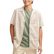 Mens Lucky Brand Striped Linen Camp Shirt 9973005_32063