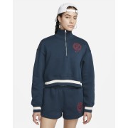 Nike Sportswear Phoenix Fleece Heritage Womens Oversized 1/2-Zip Crop Sweatshirt FJ1819-454