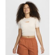 Nike Sportswear Chill Knit Womens Slim Cropped T-Shirt HJ6529-104